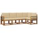 Set de canapele de exterior cu pernă 5 pcs Natural și Bej - WALTI WALTI