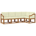Set de canapele de exterior cu pernă 5 pcs Natural și Crem - WALTI WALTI