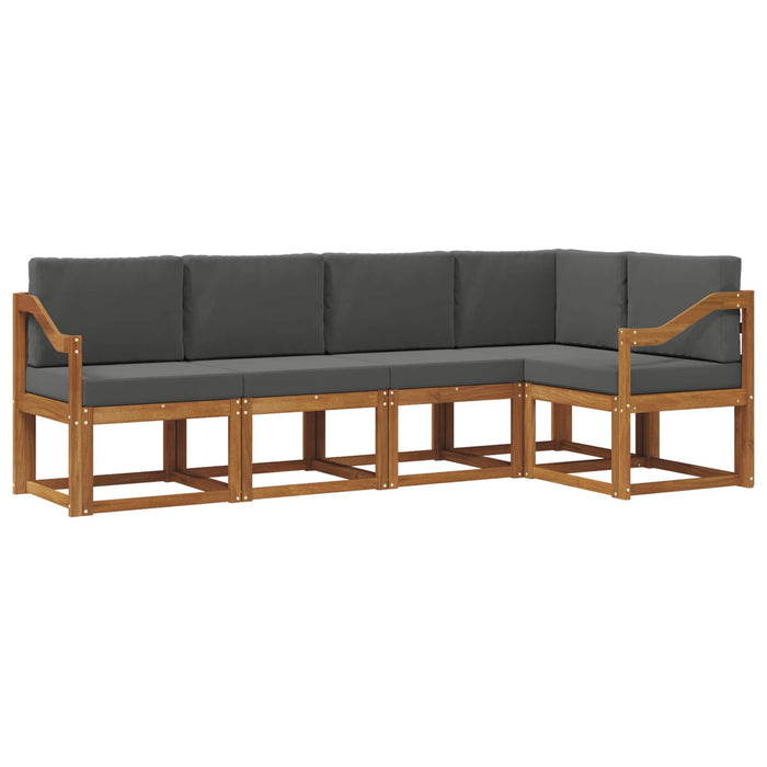 Set de canapele de exterior cu pernă 5 pcs Natural și Antracit - WALTI WALTI