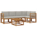 Set de canapele de exterior 6 pcs Gri natural și deschis - WALTI WALTI