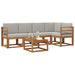Set de canapele de exterior 6 pcs Gri natural și deschis - WALTI WALTI