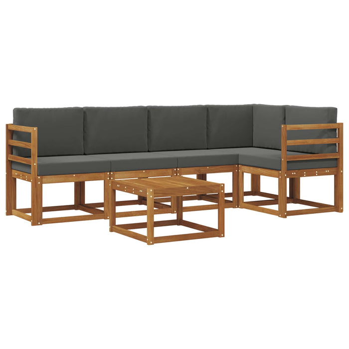 Set de canapele de exterior cu pernă 6 pcs Natural și Antracit WALTI