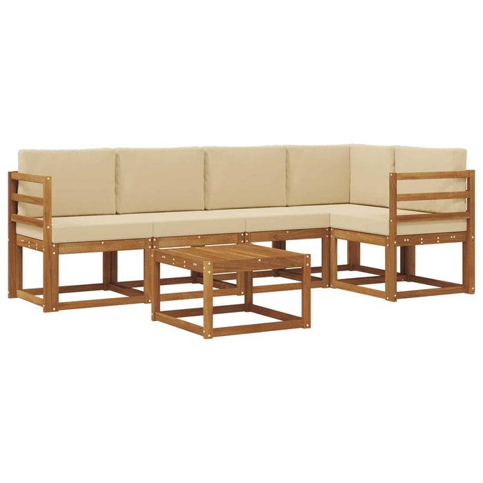 Set de canapea cu pernă 6 pcs Natural și Bej - WALTI WALTI