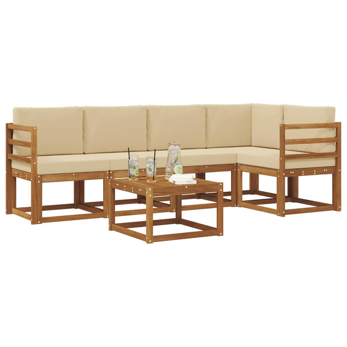 Set de canapea cu pernă 6 pcs Natural și Bej - WALTI WALTI