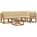 Set de canapea cu pernă 6 pcs Natural și Bej - WALTI WALTI