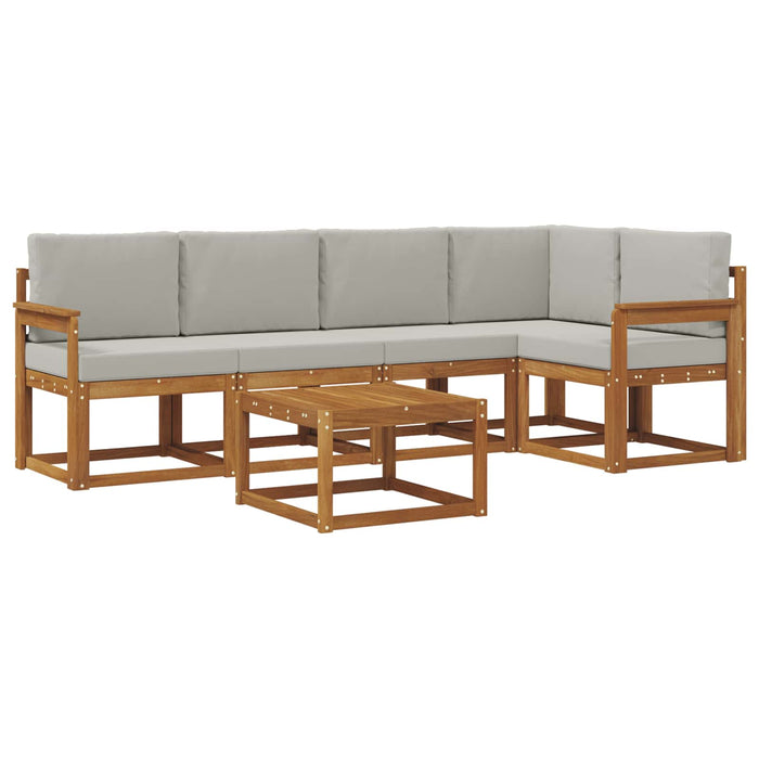 Set de canapele de exterior 6 pcs Gri natural și deschis - WALTI WALTI