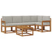 Set de canapele de exterior 6 pcs Gri natural și deschis - WALTI WALTI
