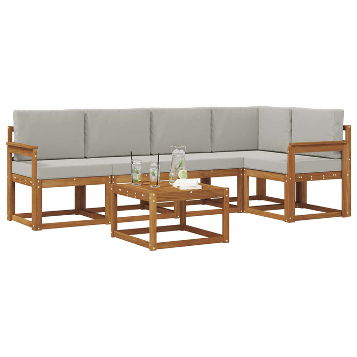 Set de canapele de exterior 6 pcs Gri natural și deschis - WALTI WALTI
