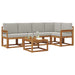 Set de canapele de exterior 6 pcs Gri natural și deschis - WALTI WALTI
