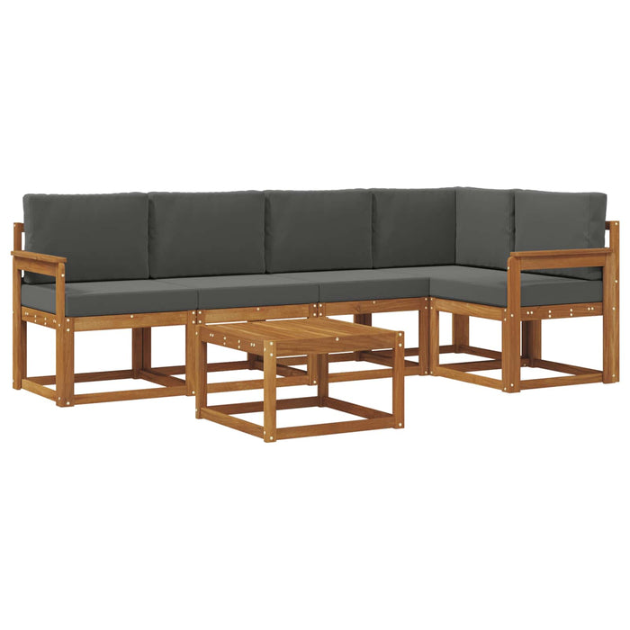 Set de canapele de exterior cu pernă 6 pcs Natural și Antracit WALTI