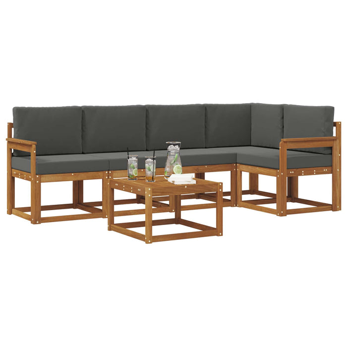 Set de canapele de exterior cu pernă 6 pcs Natural și Antracit WALTI