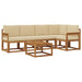Set de canapea cu pernă 6 pcs Natural și Bej - WALTI WALTI