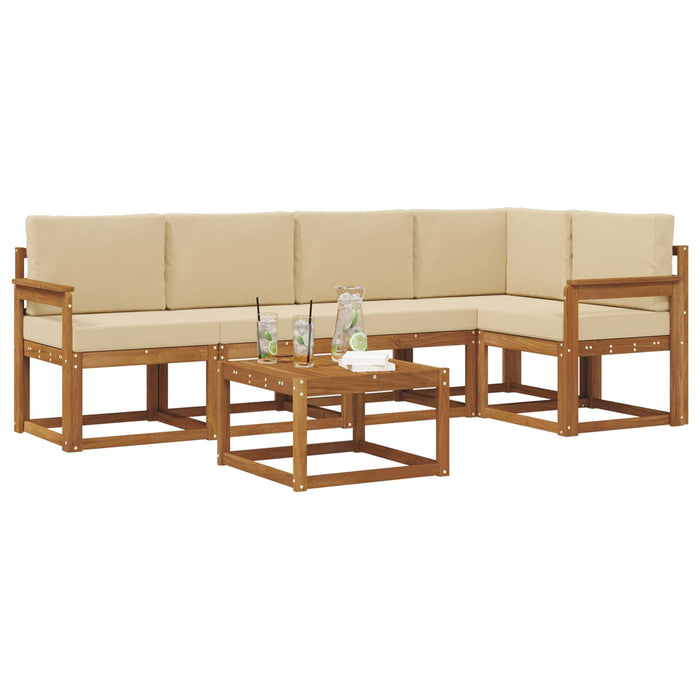 Set de canapea cu pernă 6 pcs Natural și Bej - WALTI WALTI