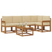 Set de canapea cu pernă 6 pcs Natural și Bej - WALTI WALTI