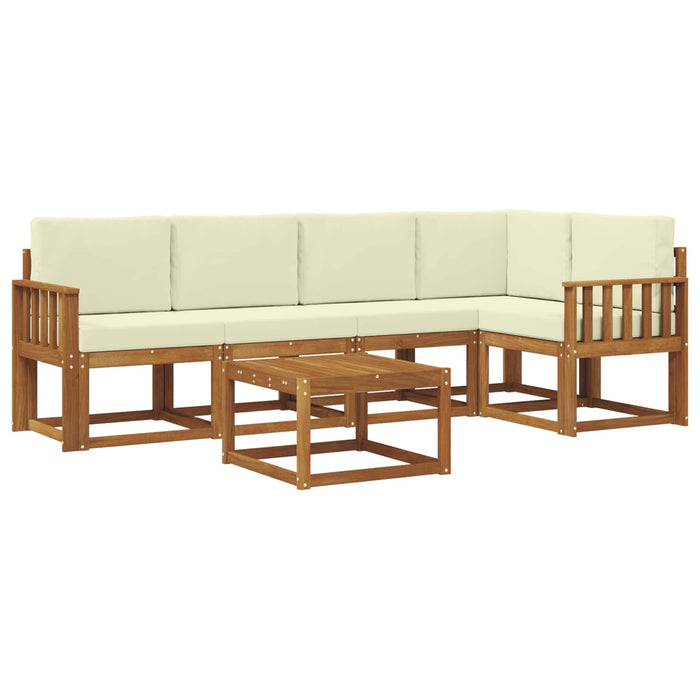 Set de canapele de exterior cu pernă 6 pcs Natural și Crem - WALTI WALTI