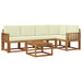 Set de canapele de exterior cu pernă 6 pcs Natural și Crem - WALTI WALTI