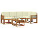 Set de canapele de exterior cu pernă 6 pcs Natural și Crem - WALTI WALTI