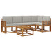 Set de canapele de exterior 6 pcs Gri natural și deschis - WALTI WALTI
