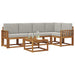 Set de canapele de exterior 6 pcs Gri natural și deschis - WALTI WALTI