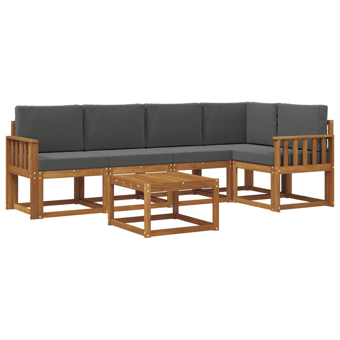 Set de canapele de exterior cu pernă 6 pcs Natural și Antracit WALTI