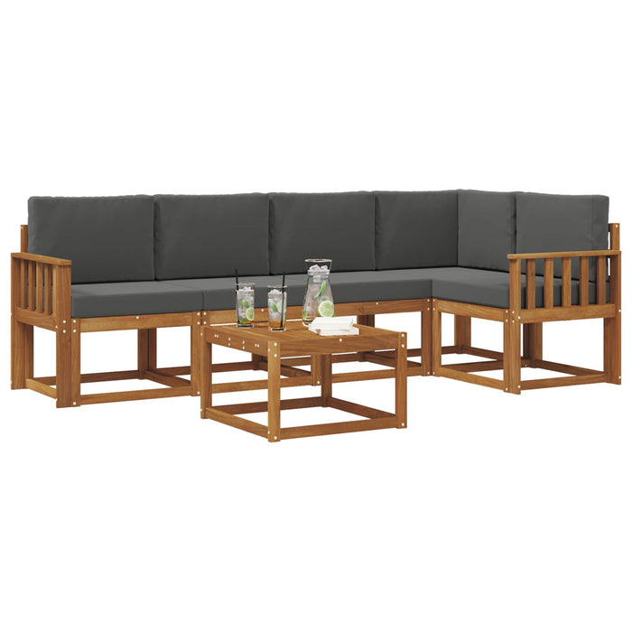 Set de canapele de exterior cu pernă 6 pcs Natural și Antracit WALTI