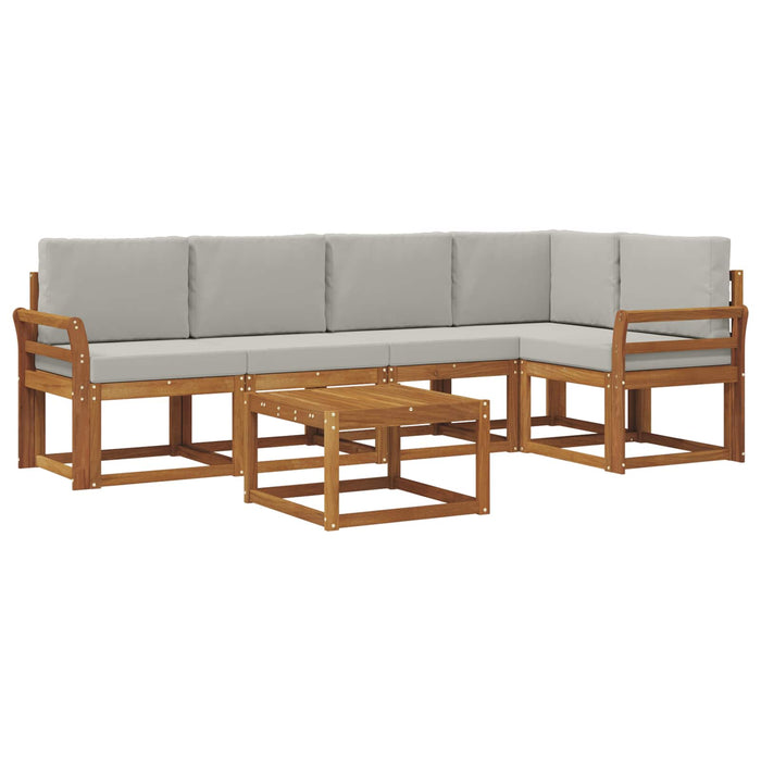 Set de canapele de exterior 6 pcs Gri natural și deschis - WALTI WALTI