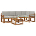 Set de canapele de exterior 6 pcs Gri natural și deschis - WALTI WALTI