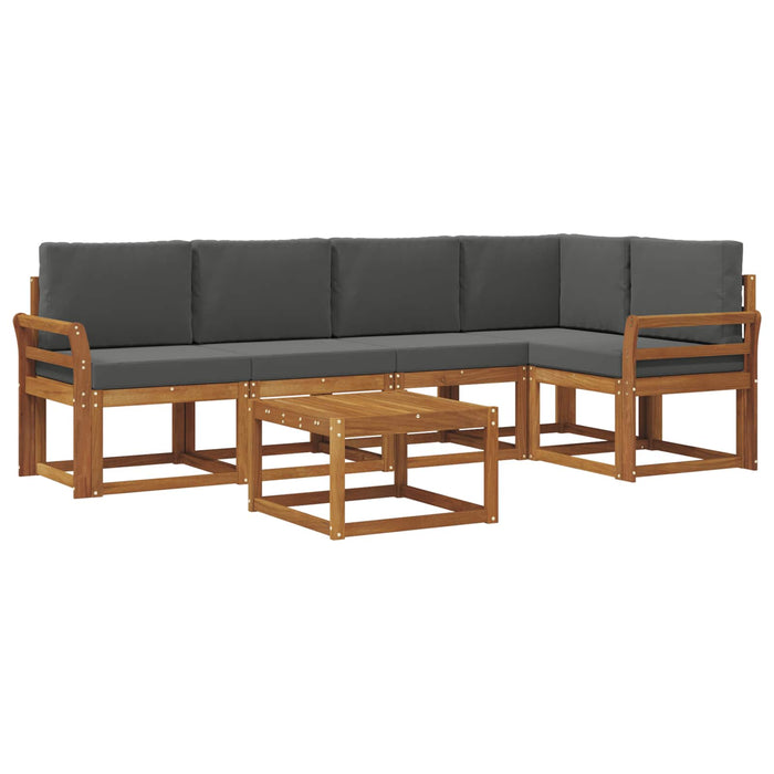 Set de canapele de exterior cu pernă 6 pcs Natural și Antracit WALTI