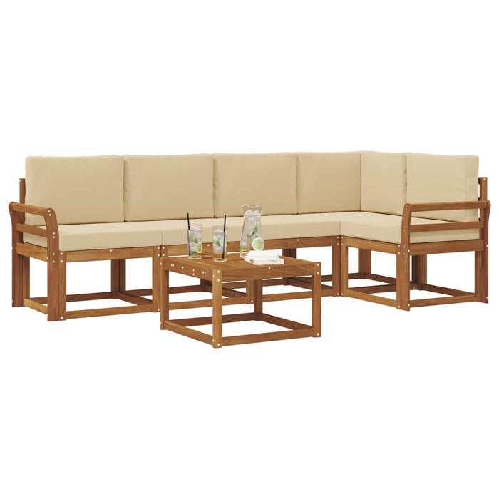 Set de canapea cu pernă 6 pcs Natural și Bej - WALTI WALTI