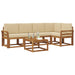Set de canapea cu pernă 6 pcs Natural și Bej - WALTI WALTI