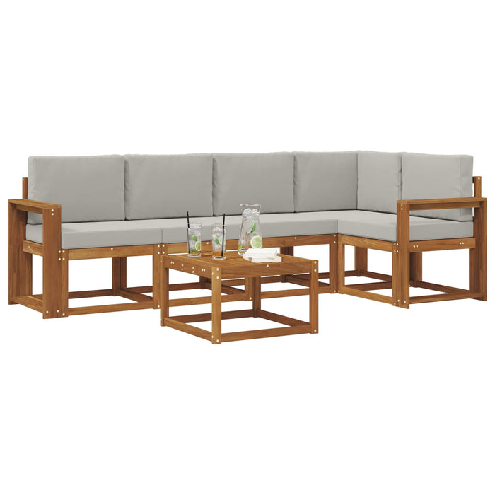 Set de canapele de exterior 6 pcs Gri natural și deschis - WALTI WALTI