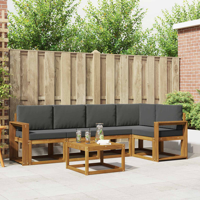 Set de canapele de exterior cu pernă 6 pcs Natural și Antracit - WALTI WALTI