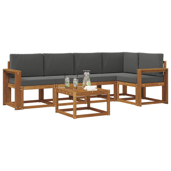 Set de canapele de exterior cu pernă 6 pcs Natural și Antracit - WALTI WALTI