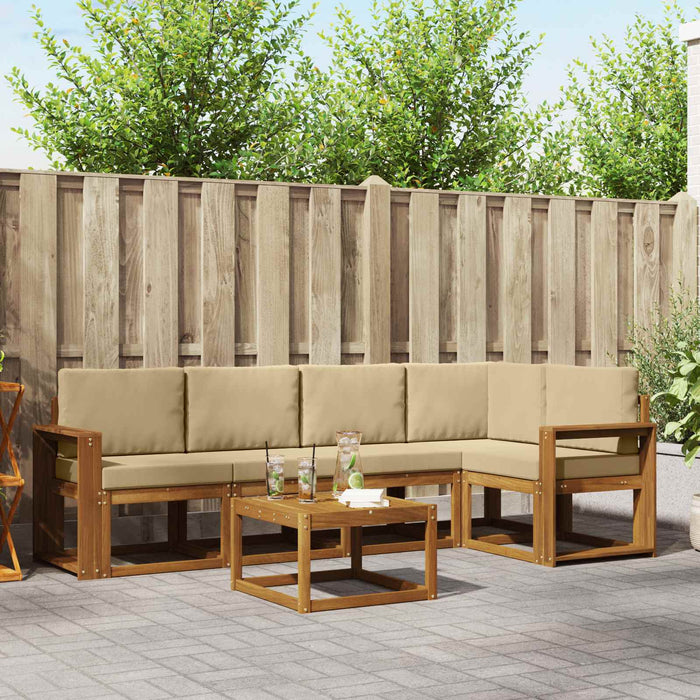 Set de canapea cu pernă 6 pcs Natural și Bej - WALTI WALTI