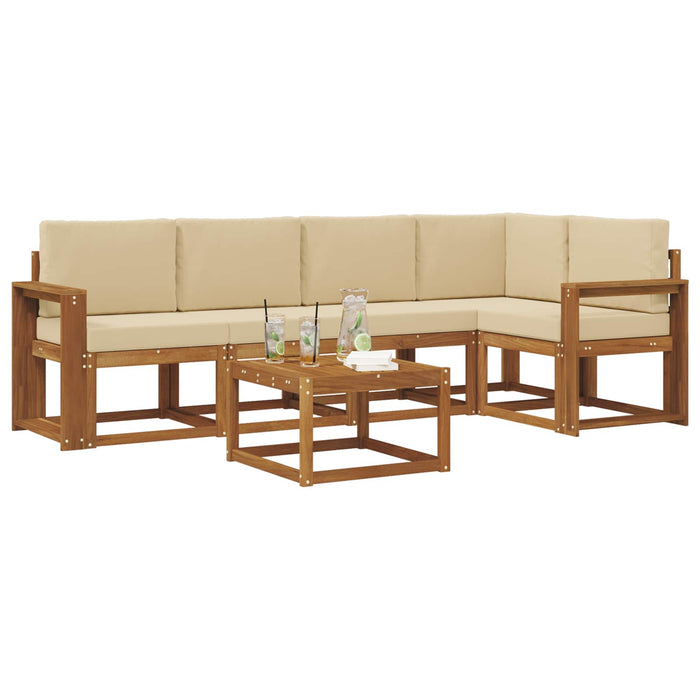 Set de canapea cu pernă 6 pcs Natural și Bej - WALTI WALTI