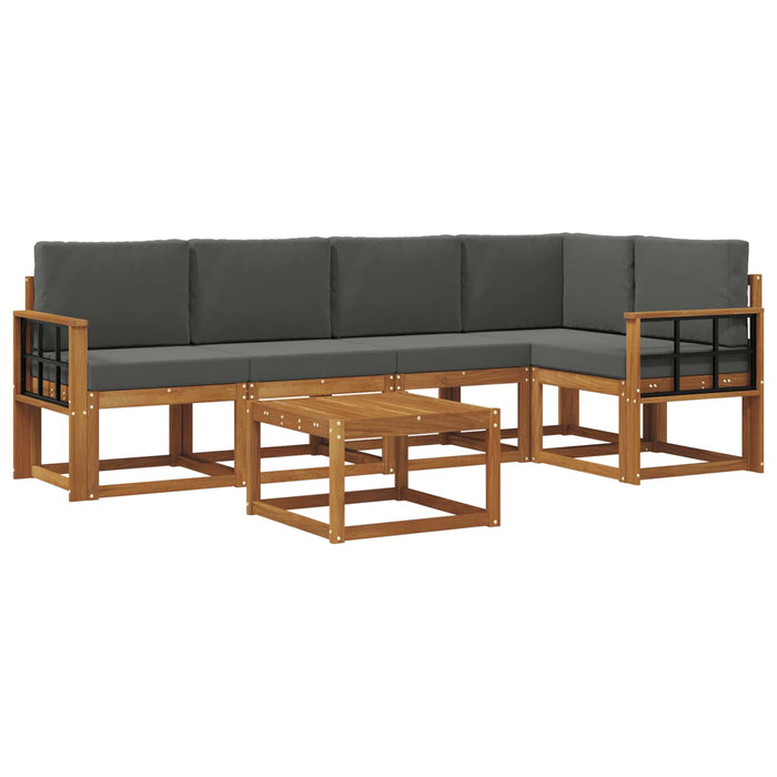 Set de canapele de exterior cu pernă 6 pcs Natural și Antracit - WALTI WALTI