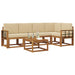 Set de canapea cu pernă 6 pcs Natural și Bej - WALTI WALTI