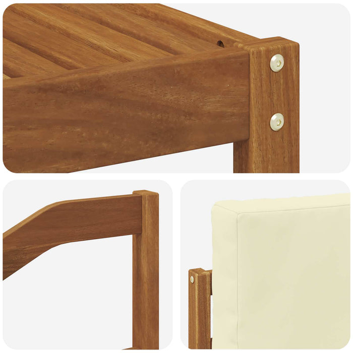 Set de canapele de exterior cu pernă 6 pcs Natural și Crem WALTI