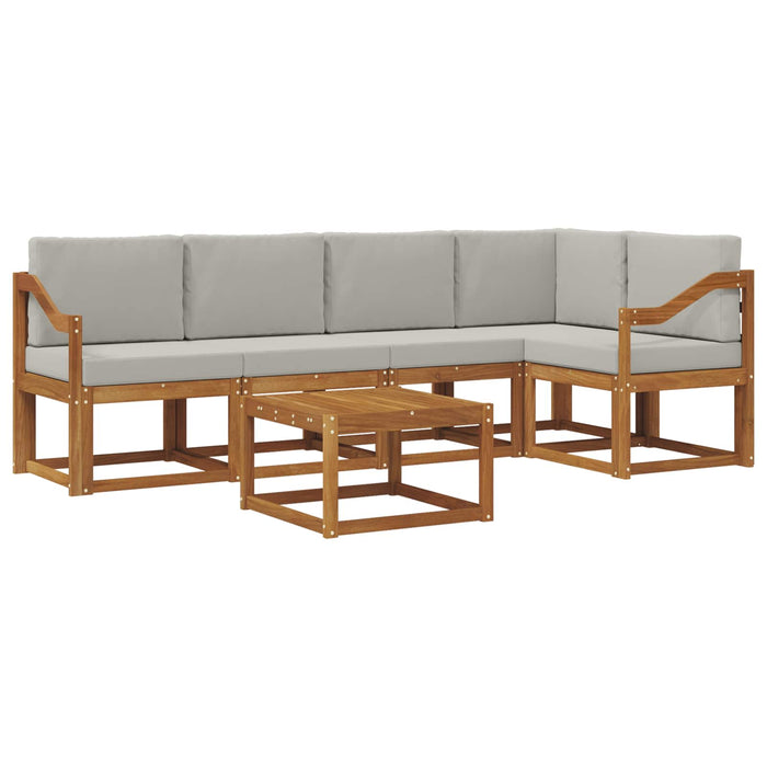Set de canapele de exterior 6 pcs Gri natural și deschis - WALTI WALTI