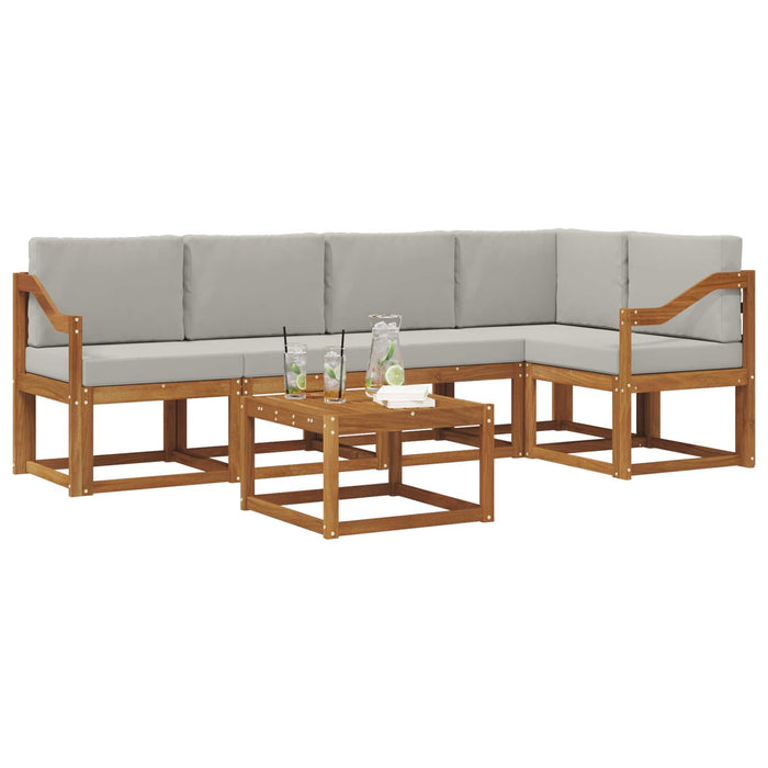 Set de canapele de exterior 6 pcs Gri natural și deschis - WALTI WALTI