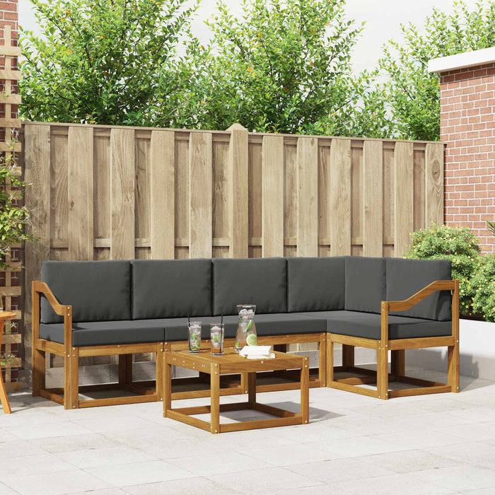 Set de canapele de exterior cu pernă 6 pcs Natural și Antracit - WALTI WALTI