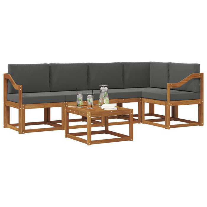 Set de canapele de exterior cu pernă 6 pcs Natural și Antracit - WALTI WALTI