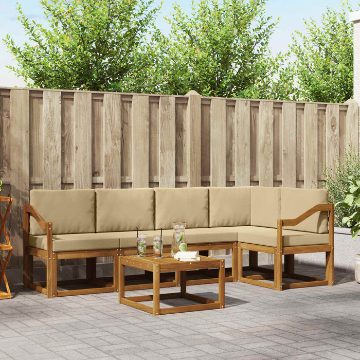 Set de canapea cu pernă 6 pcs Natural și Bej - WALTI WALTI