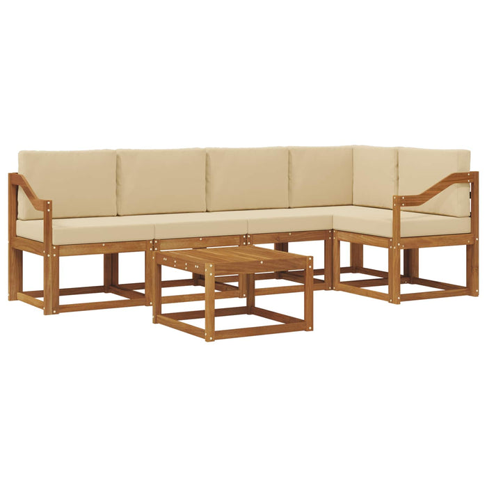 Set de canapea cu pernă 6 pcs Natural și Bej - WALTI WALTI