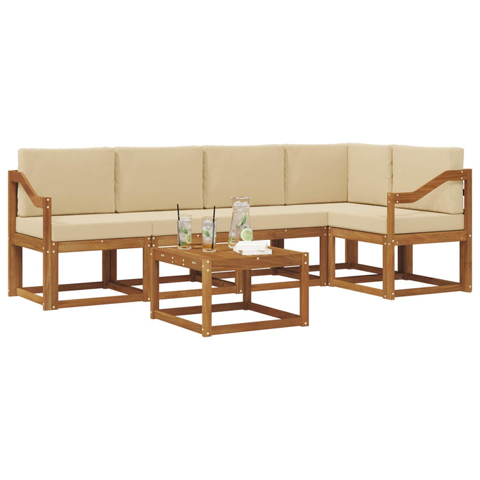 Set de canapea cu pernă 6 pcs Natural și Bej - WALTI WALTI