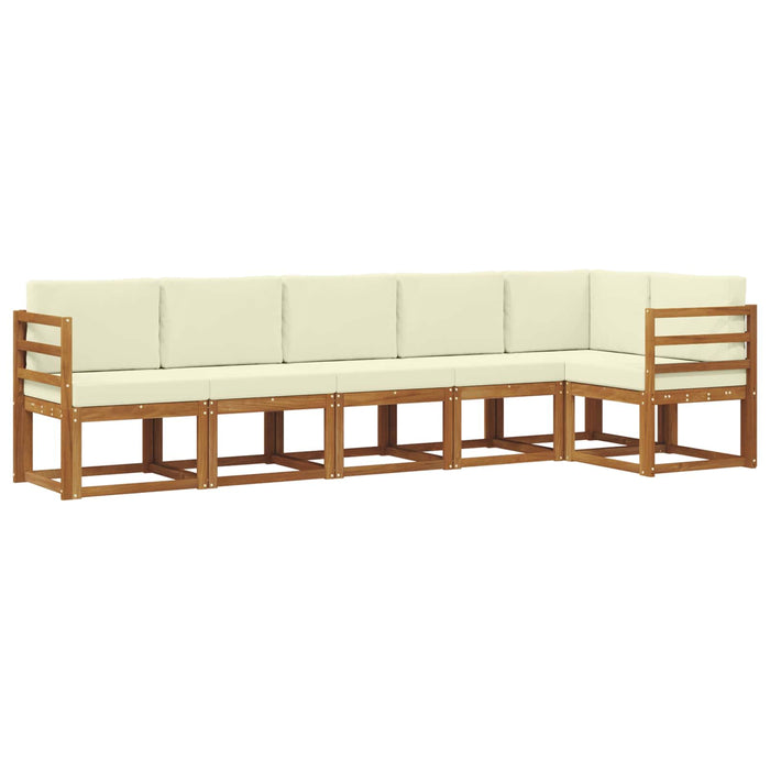 Set de canapele de exterior cu pernă 6 pcs Natural și Crem - WALTI WALTI