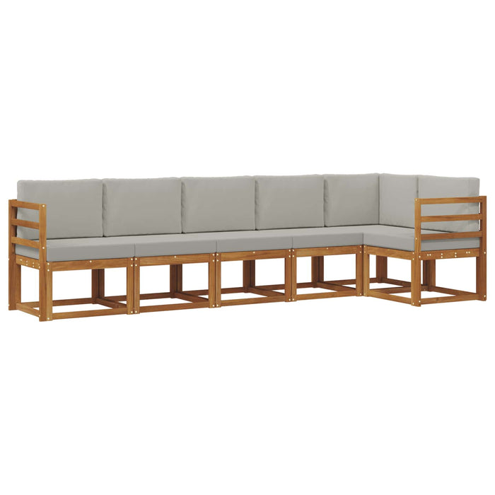 Set de canapele de exterior 6 pcs Gri natural și deschis - WALTI WALTI
