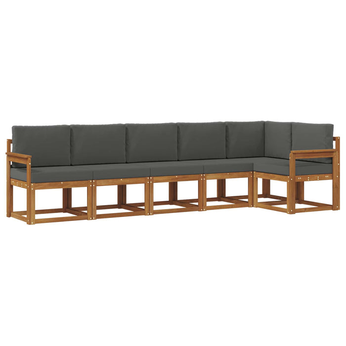 Set de canapele de exterior cu pernă 6 pcs Natural și Antracit WALTI