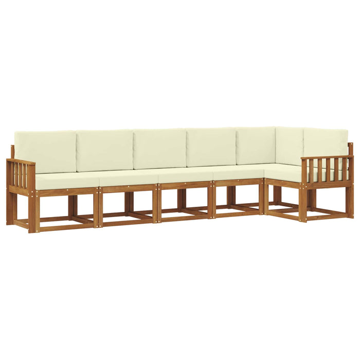 Set de canapele de exterior cu pernă 6 pcs Natural și Crem - WALTI WALTI