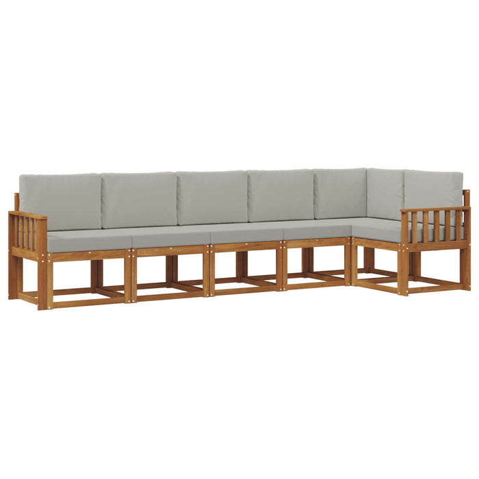 Set de canapele de exterior 6 pcs Gri natural și deschis - WALTI WALTI